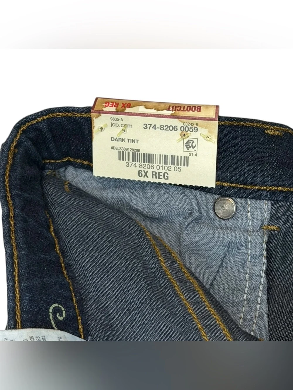 Arizona Jean Co Girls Size 6X Regular Dark Wash Bootcut Jeans NWT